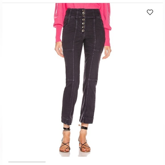 Ulla Johnson Ellis Jean in Charcoal- 2 - Picture 1 of 8